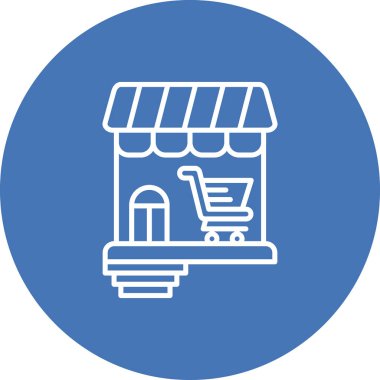 Shop web simgesi, basit vektör tasarımı