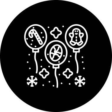 Noel Balonları Zarif Çağdaş Dijital Grafik Özelliği