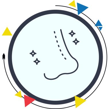 Burun Cerrahisi Eşsiz Yenilikçi Dijital Grafik Sembolü