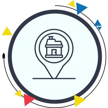 konum web simgesi vektör illüstrasyonu