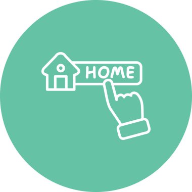 Ev Parmağı Tap Web simgesi vektör çizimi