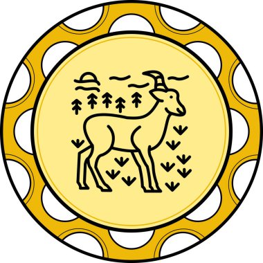 Antilop web simgesinin vektör illüstrasyonu