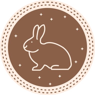 Tavşan simgesi vektör çizimi