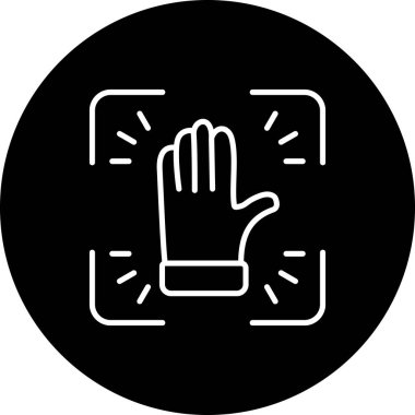 Parmak izi Çizgisi Simgesi Beyaz Arkaplanda İzole Edildi  