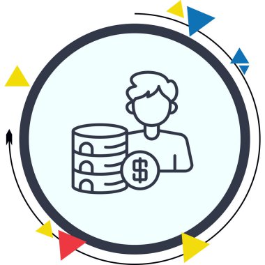 Yatırım konsepti simgesi, vektör illüstrasyonu basit tasarım