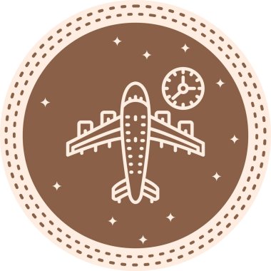 uçak simgesi, vektör illüstrasyonu basit tasarım