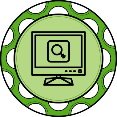 arama web simgesi vektör illüstrasyonu