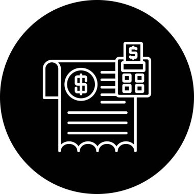 Dolar sembollü kağıt fatura ve mali muhasebe, bütçe planlaması veya gider izleme yönetimi için kullanılan hesap makinesi aracı