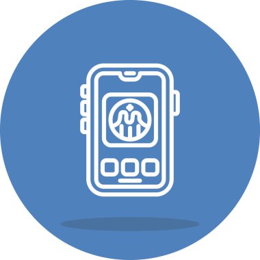 Mobil Grafik Modern Dengeli Markalaştırma Vektörü Sembolü