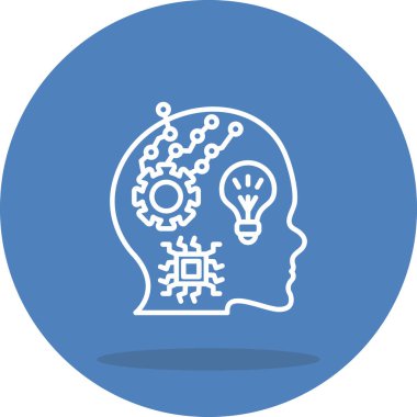 Makine Öğrenme Web simgesi vektör çizimi