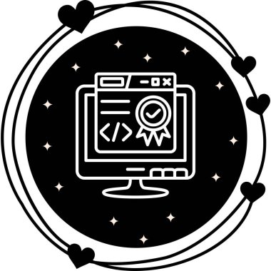Yazılım web simgesi vektör illüstrasyonu
