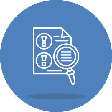 Risk Analizi web simgesi vektör çizimi