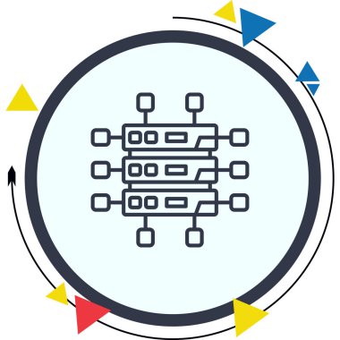 Veritabanı Dengelenmiş Düz Modern Tasarım Elemanı