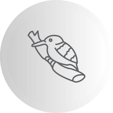 Azure Kingfisher simge vektör illüstrasyon tasarımı