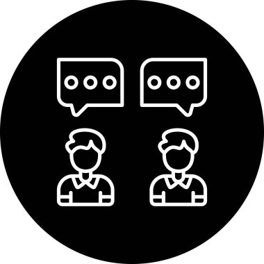 Tartışma. Web simgesi basit illüstrasyon