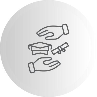 Burs simgesinin ana hat biçiminde vektör illüstrasyonu