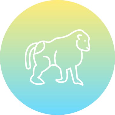 Babun ağ simgesi vektör illüstrasyonu