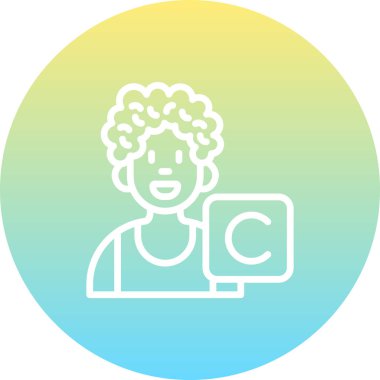 telif hakkı web simgesi vektör illüstrasyonu