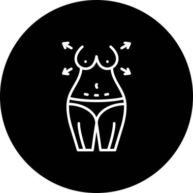 Göğüs simgesi basit düz illüstrasyon