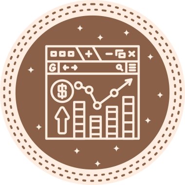 Modern simge ticaretinin vektör illüstrasyonu