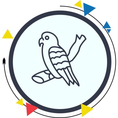 Kea kuş simgesi vektör çizimi tasarımı