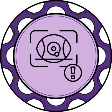 Retinal Tarama Web simgesi vektör çizimi