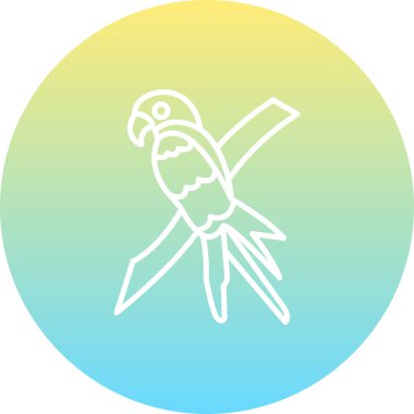 Kızıl Macaw simge vektör çizimi