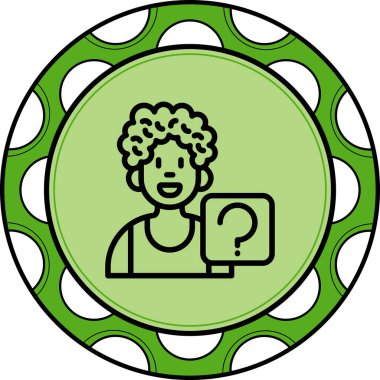 soru web simge vektör çizim