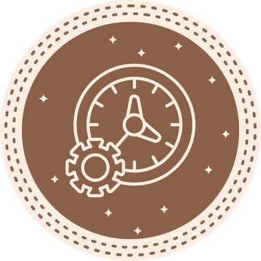 Zaman Yönetimi Entelektüel Özel Vektör Sanatı Nesnesi