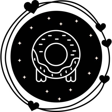 donut. Web simgesi basit illüstrasyon