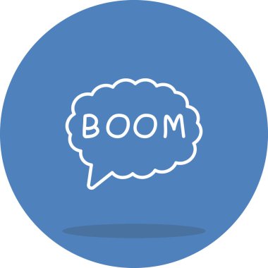 Konuşma balonu çizgisi simgesi, metin basit illüstrasyonlu web etiketi