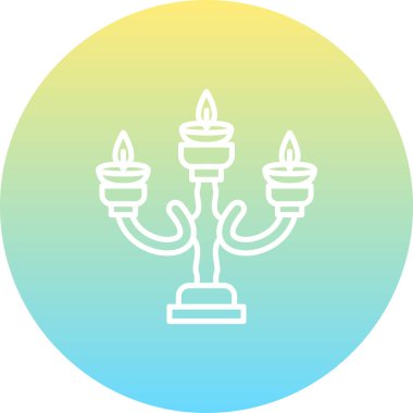 Candelabra Dengelenmiş Özel Düz Vektör Düzeni