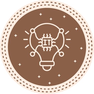 Makine Öğrenme Web simgesi vektör çizimi