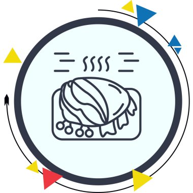 Jambon Partisi Yaratıcı Modern Düz Vektör Tasarımı