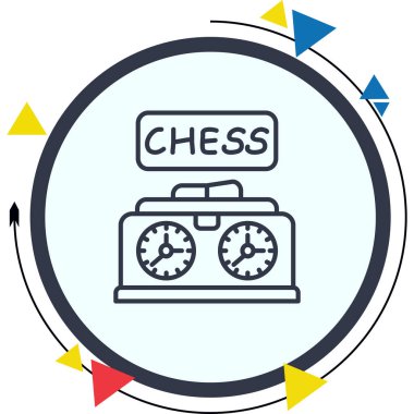 Satranç Saati web simgesi vektör çizimi