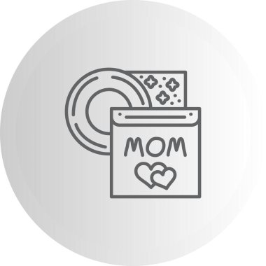 Müzik Albümü Web simgesi vektör çizimi