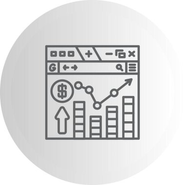 Modern simge ticaretinin vektör illüstrasyonu