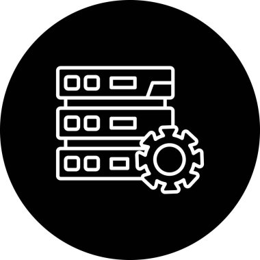 Yapılandırma Satırı Simgesi, Vektör İllüstrasyonu 