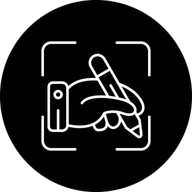 El yazısı Satırı Simgesi, Basit Resim