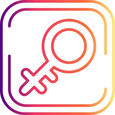 Kız Gücü Web simgesi vektör illüstrasyonu