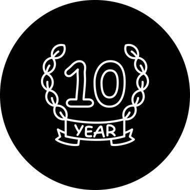 10 yıllık bir ikon. Uygulamalar için logo