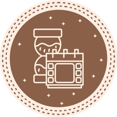 Kum Saati web simgesi vektör illüstrasyonu