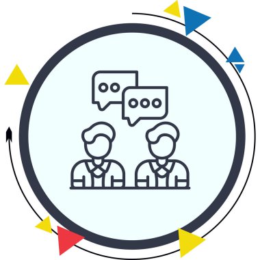 Tartışma. Web simgesi basit illüstrasyon