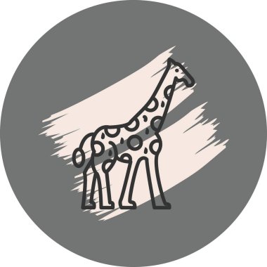Zürafa simgesi vektör illüstrasyon tasarımı