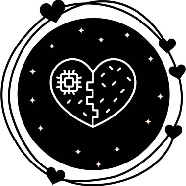 kalp web simgesi vektör illüstrasyonu