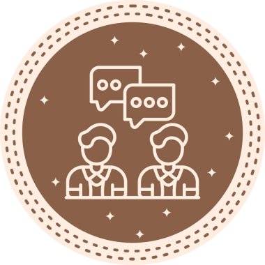 Tartışma. Web simgesi basit illüstrasyon