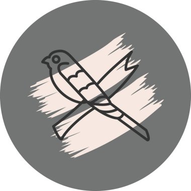 Barn Swallow ikon vektör illüstrasyon tasarımı