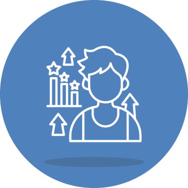 Kişisel Büyüme web simgesi vektör illüstrasyonu