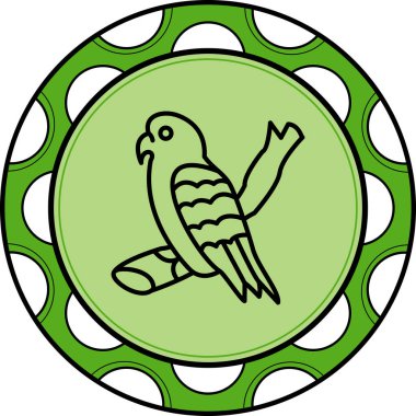 Kea kuş simgesi vektör çizimi tasarımı