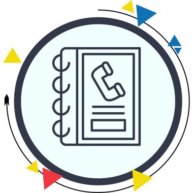 Telefon Defteri Yaratıcı Fonksiyonel Web Grafik Sembolü